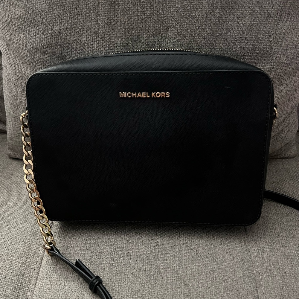 Michael Kors Black Saffiano Leather Crossbody
